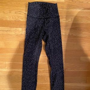 Lululemon full length white speckled leggings